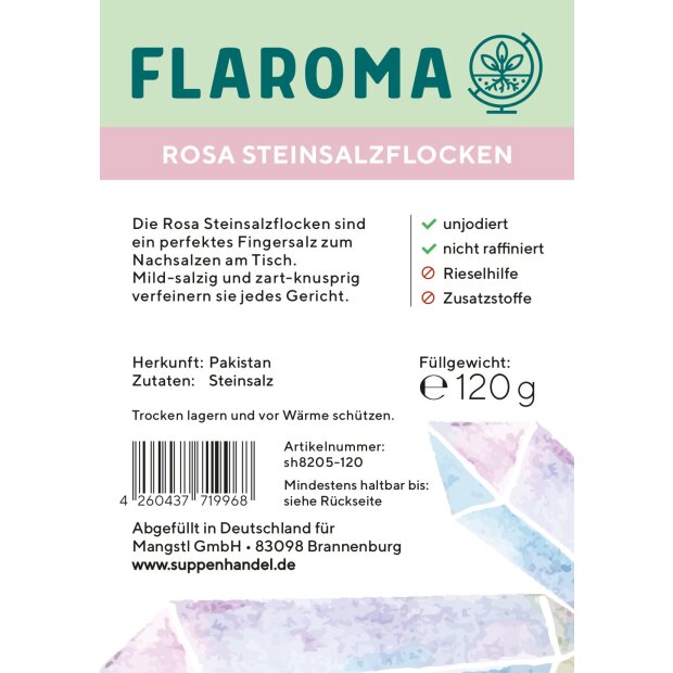 Rosa Steinsalzflocken 120g - FLAROMA