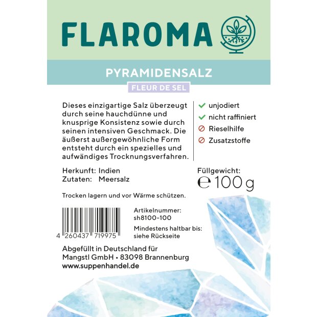 Pyramidensalz / Fleur de Sel 100g - FLAROMA