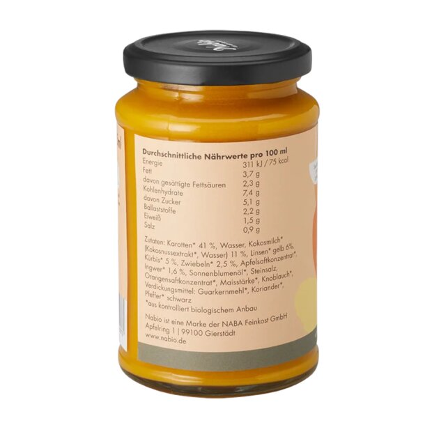 Kürbis Karotten Cremesuppe BIO 375ml - Nabio