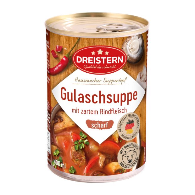 Gulaschsuppe scharf 400g - DREISTERN