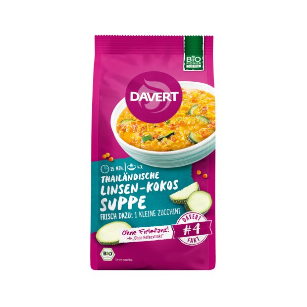 Thailändische Linsen-Kokos-Suppe 170g - Davert